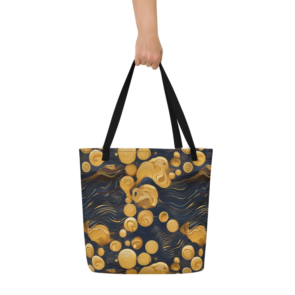 Midnight Aureate on Large Tote Bag W/ Pocket — Front