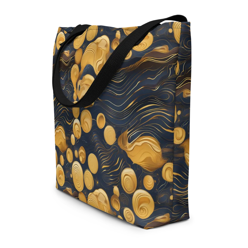 Midnight Aureate on Large Tote Bag W/ Pocket — Front