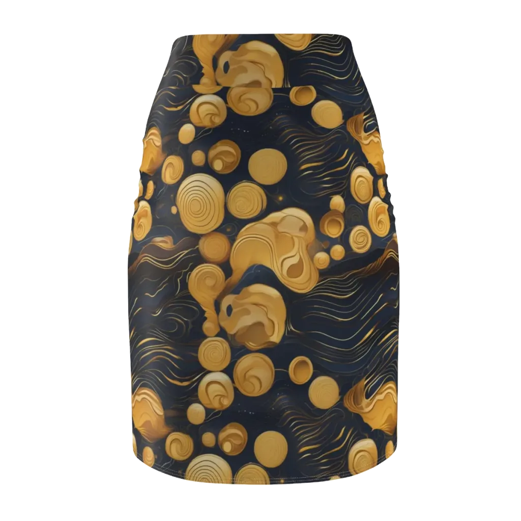 Midnight Aureate on Pencil Skirt — Back