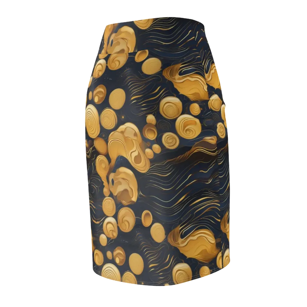 Midnight Aureate on Pencil Skirt — Back Side