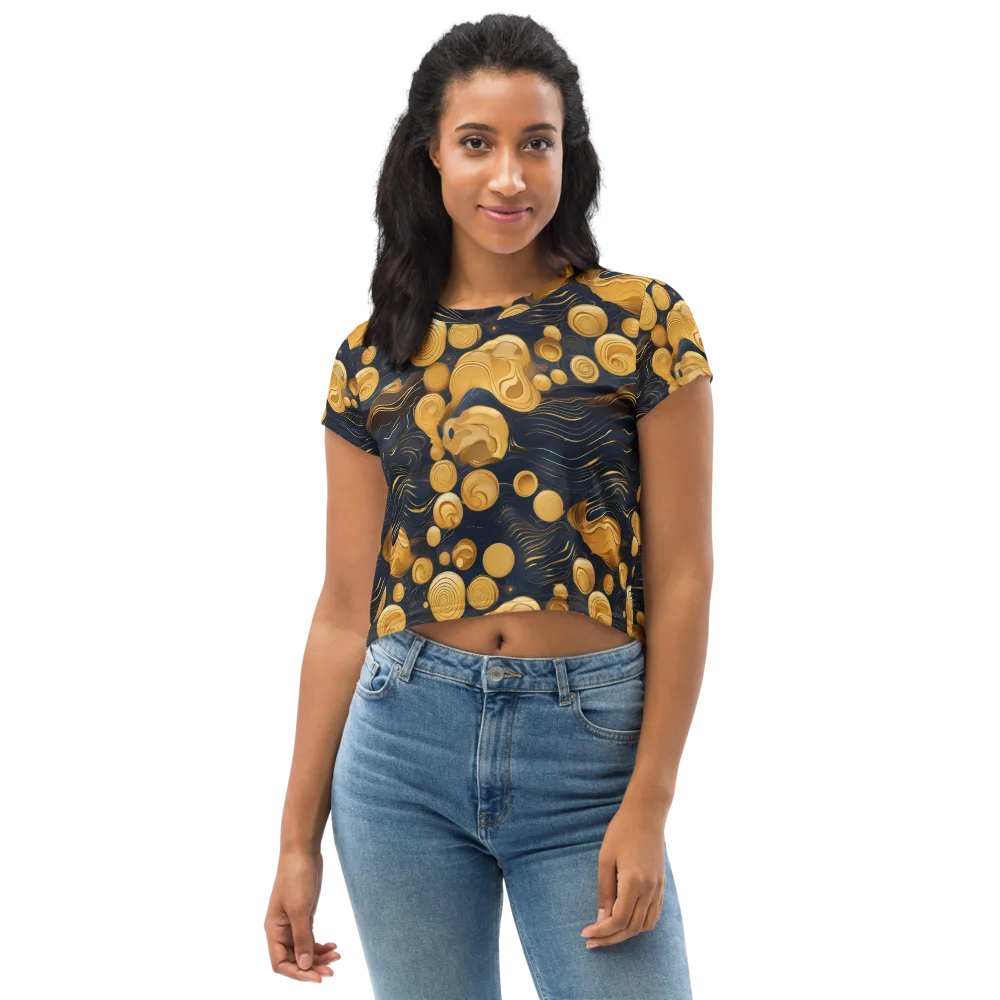 Midnight Aureate on Crop Tee — Front