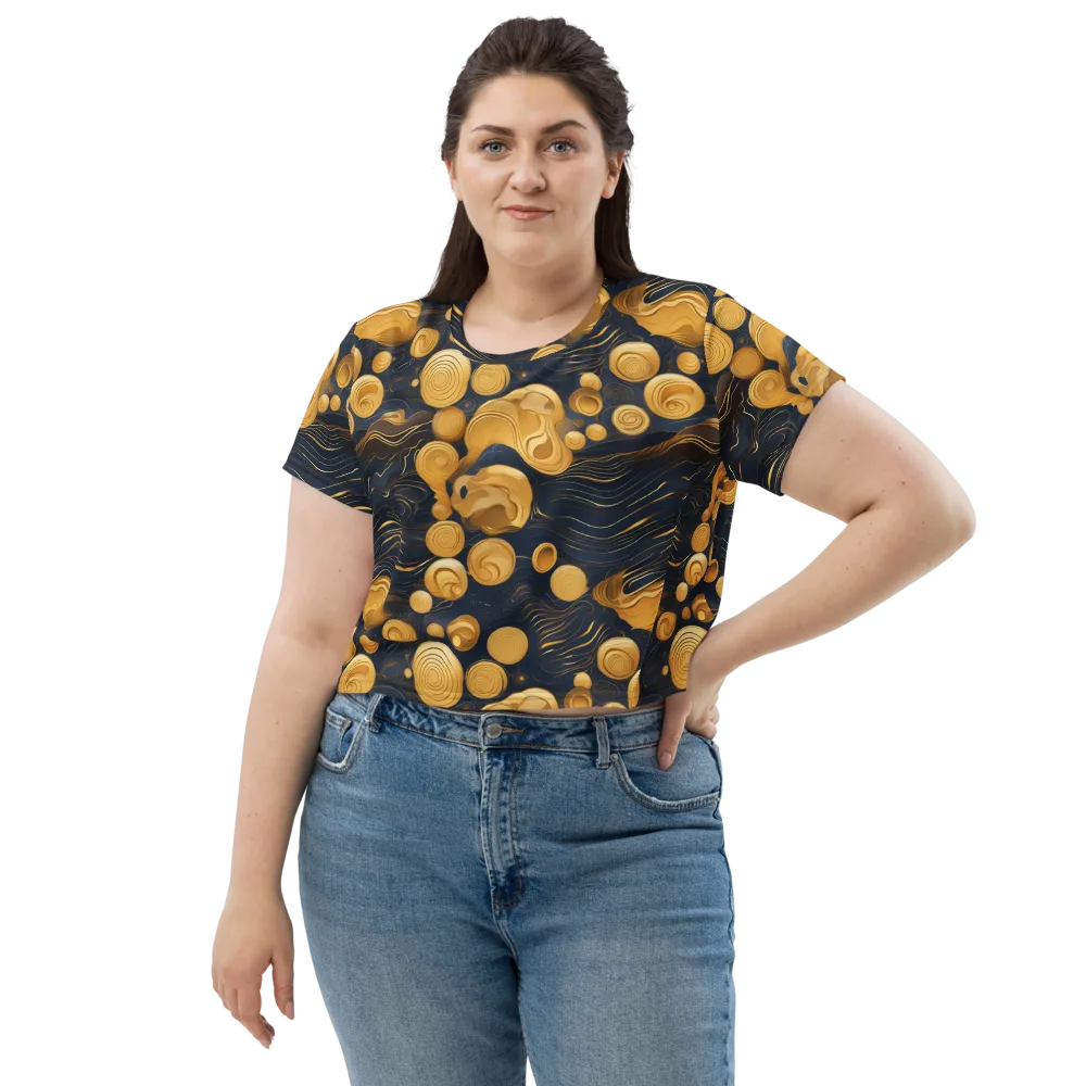 Midnight Aureate on Crop Tee — Front