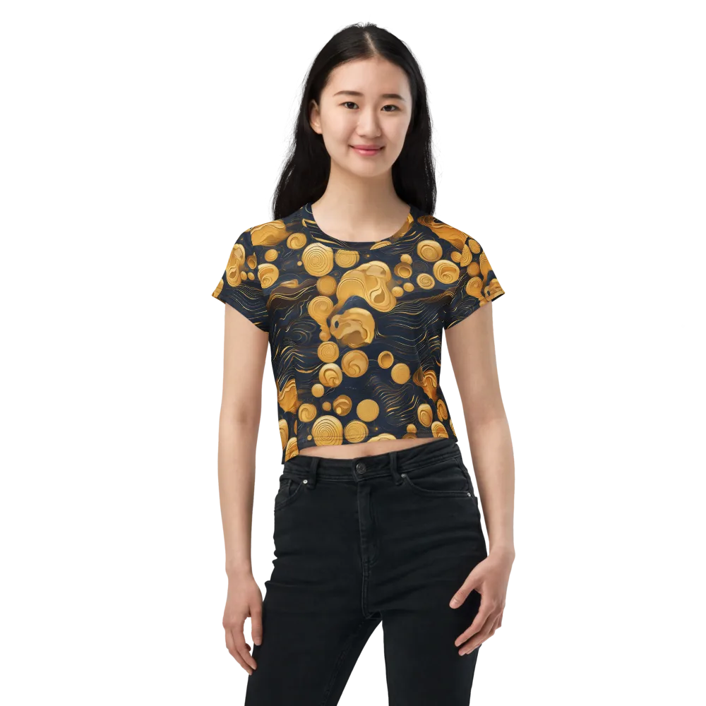 Midnight Aureate on Crop Tee — Front