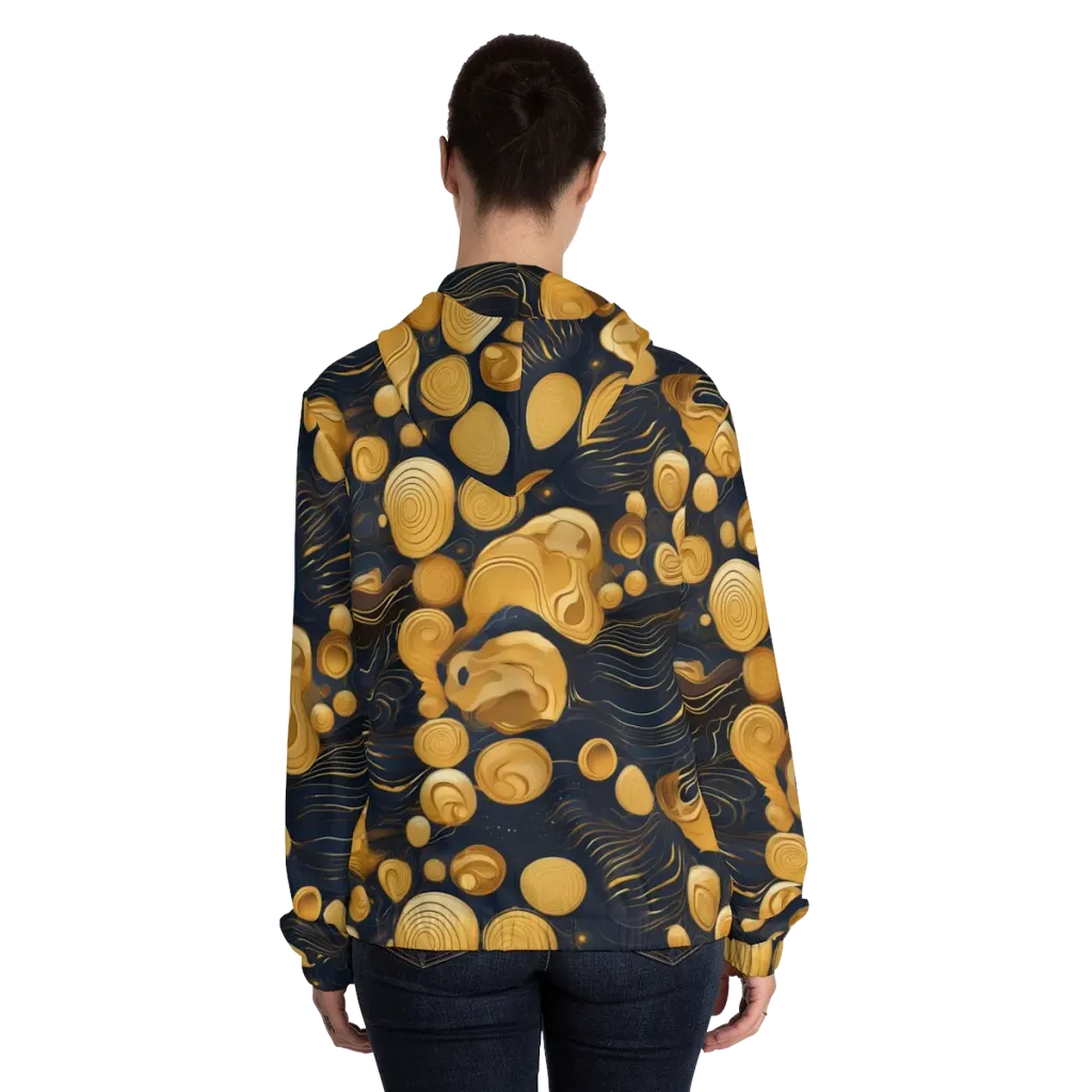 Midnight Aureate on Women's Full-Zip Hoodie — Back On Person