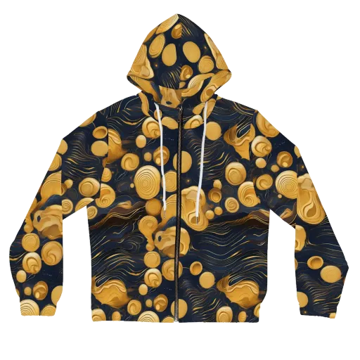 Midnight Aureate on a Women's Full-Zip Hoodie