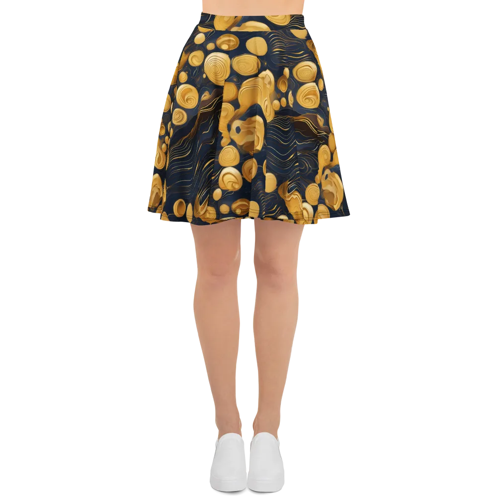 Midnight Aureate on Skater Skirt — Front