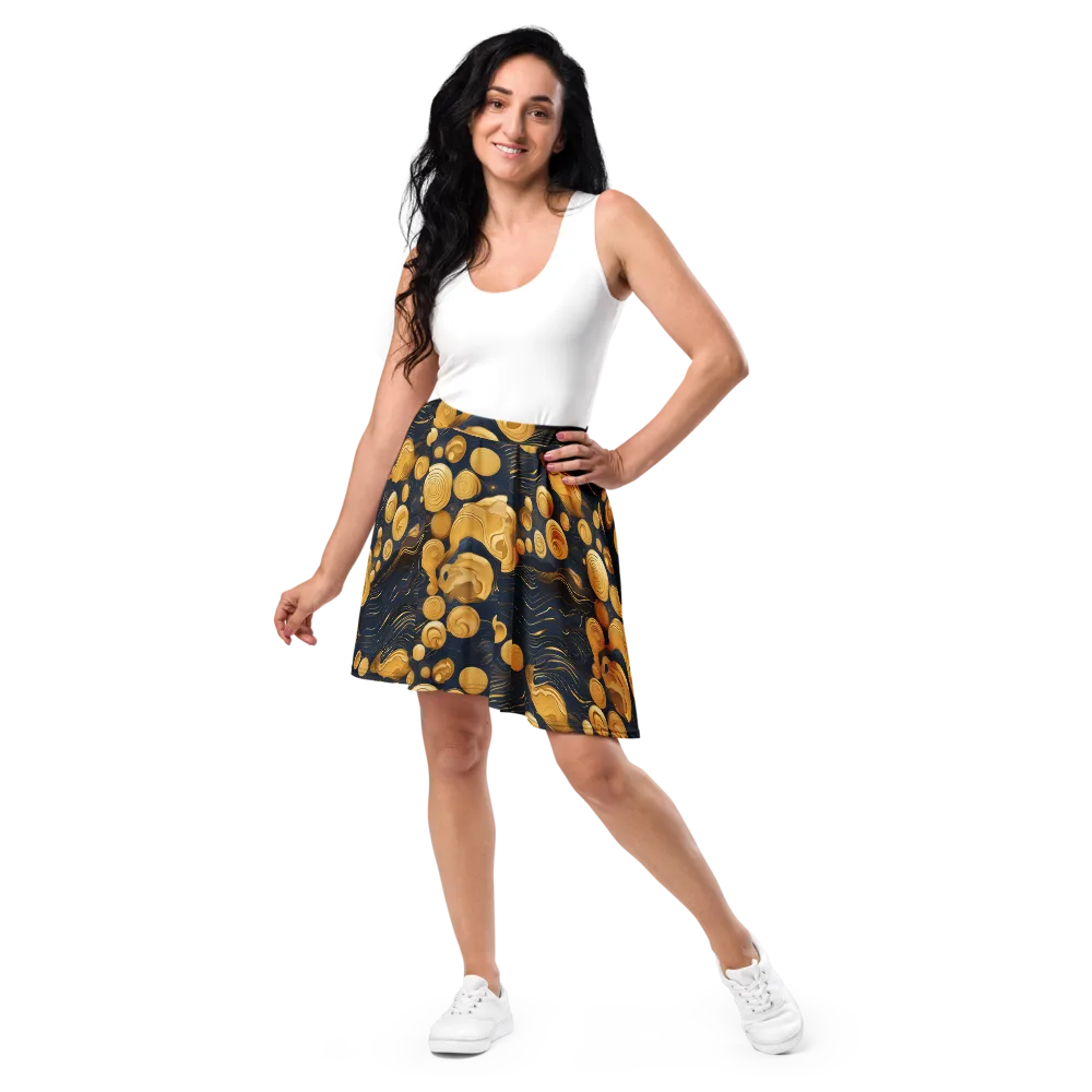 Midnight Aureate on Skater Skirt — Front