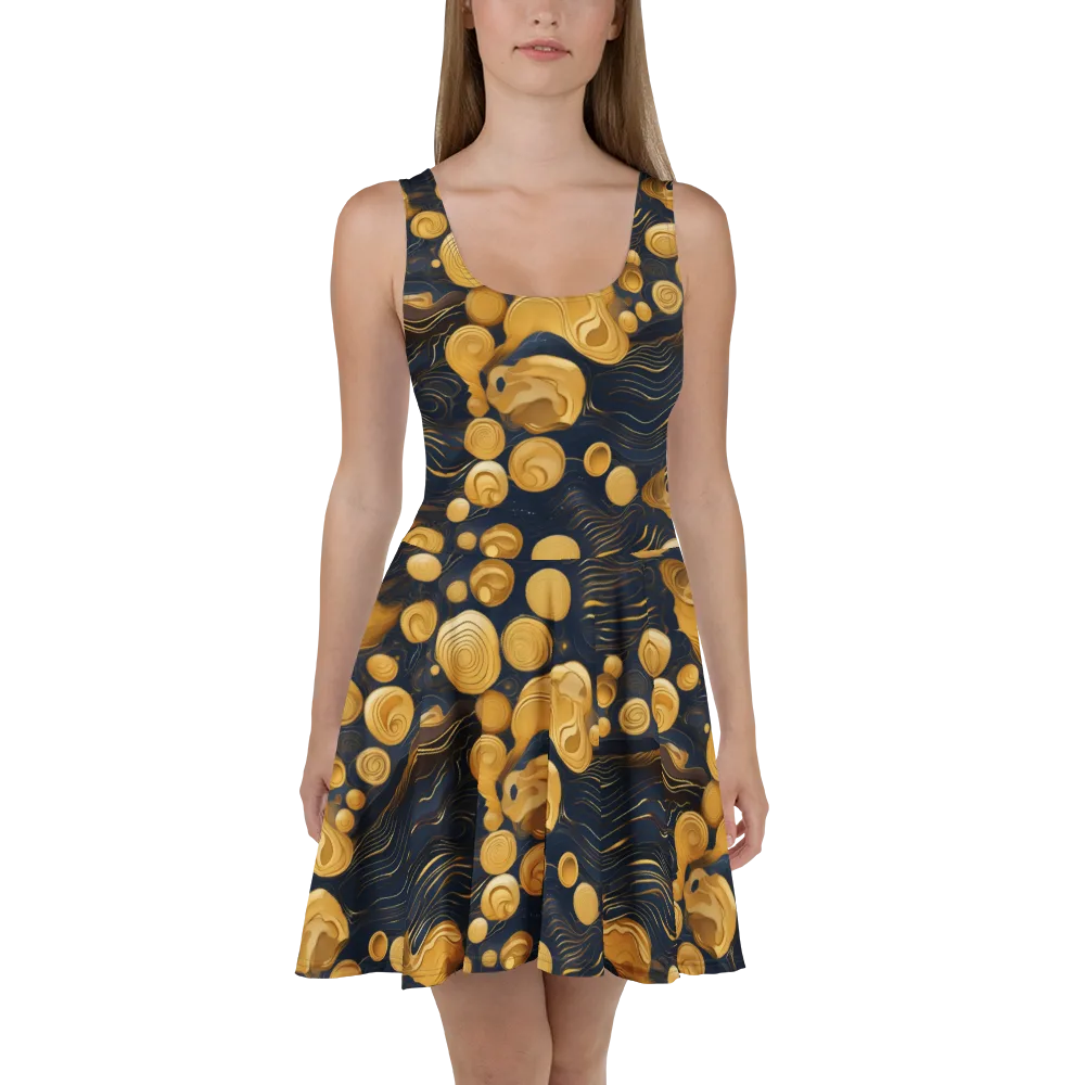 Midnight Aureate on Skater Dress — Front