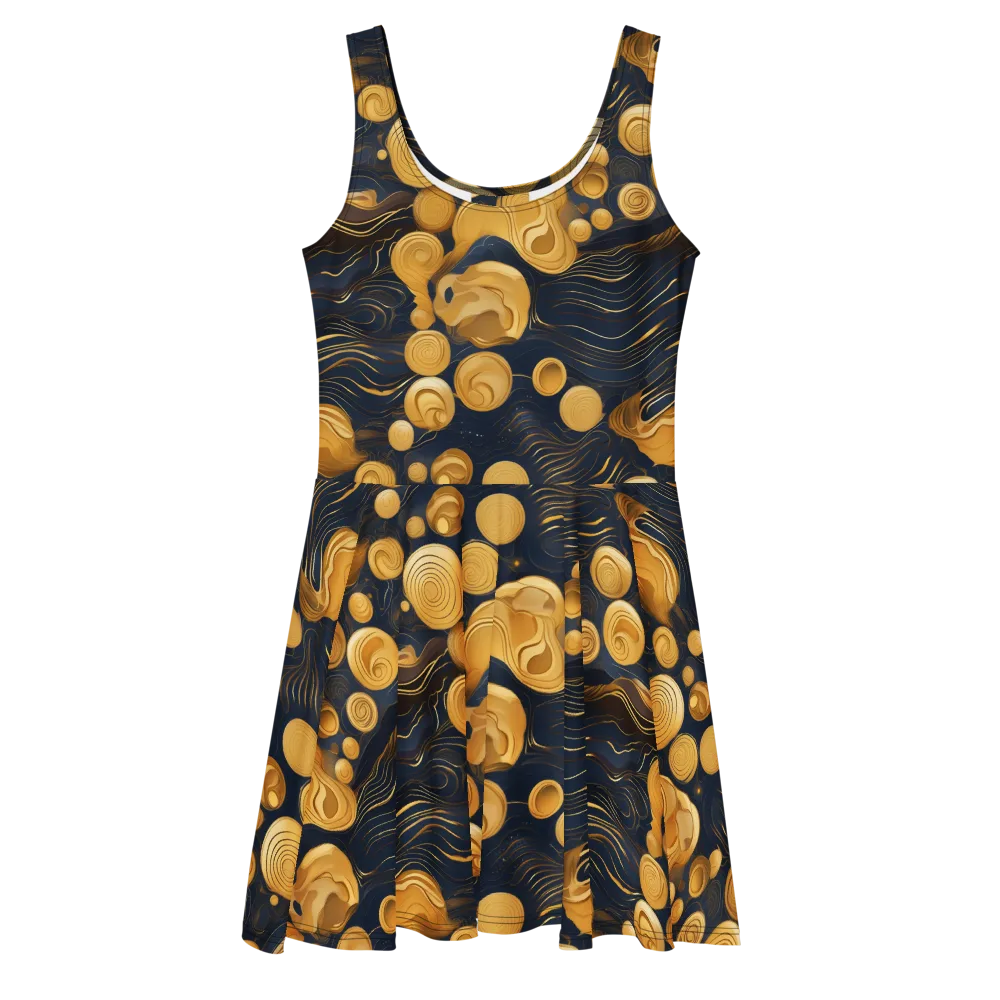 Midnight Aureate on Skater Dress — Front