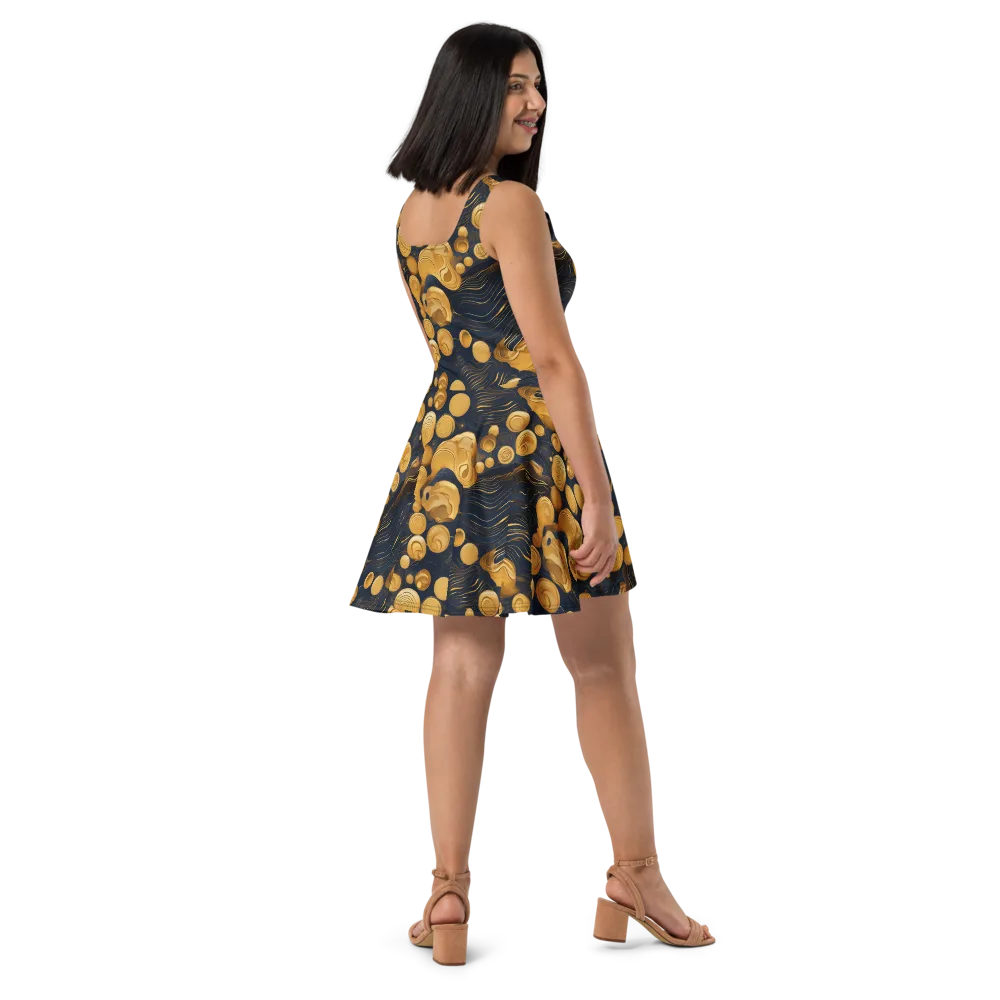 Midnight Aureate on Skater Dress — Right