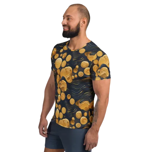 Midnight Aureate on a Men's Athletic T-Shirt