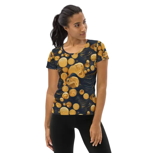Midnight Aureate on a Women's Athletic T-Shirt
