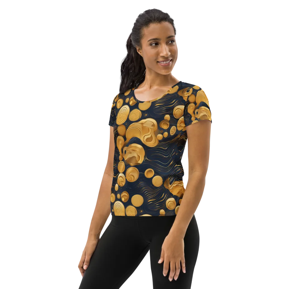 Midnight Aureate on Women's Athletic T-Shirt — Left