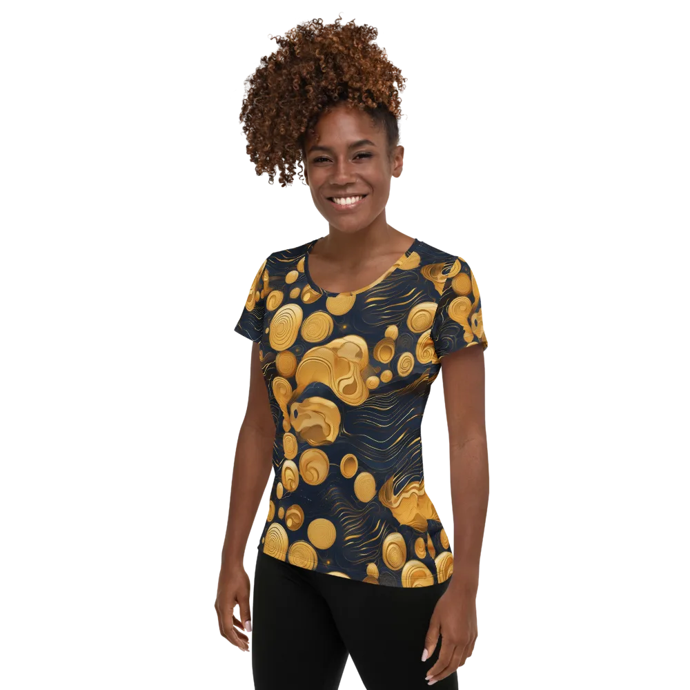 Midnight Aureate on Women's Athletic T-Shirt — Left