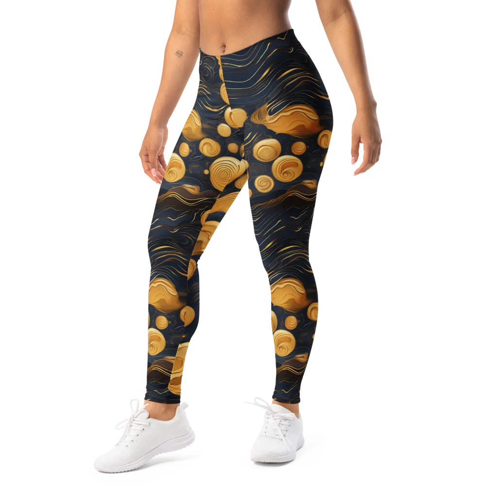 Midnight Aureate on Leggings — Left Front