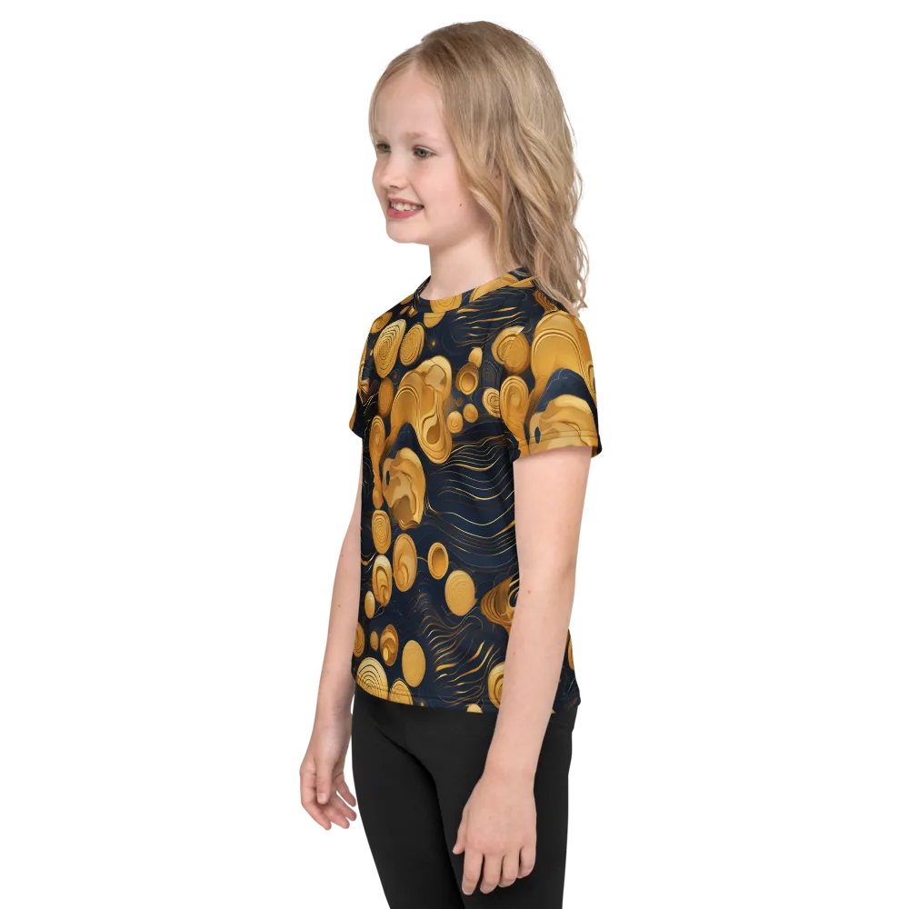 Midnight Aureate on Kids Crew Neck T-Shirt — Left