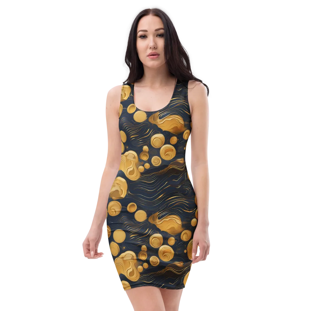 Midnight Aureate on Bodycon Dress — Front