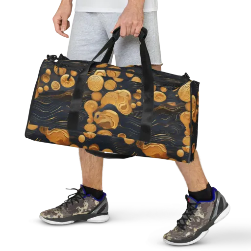Midnight Aureate on a Duffle Bag