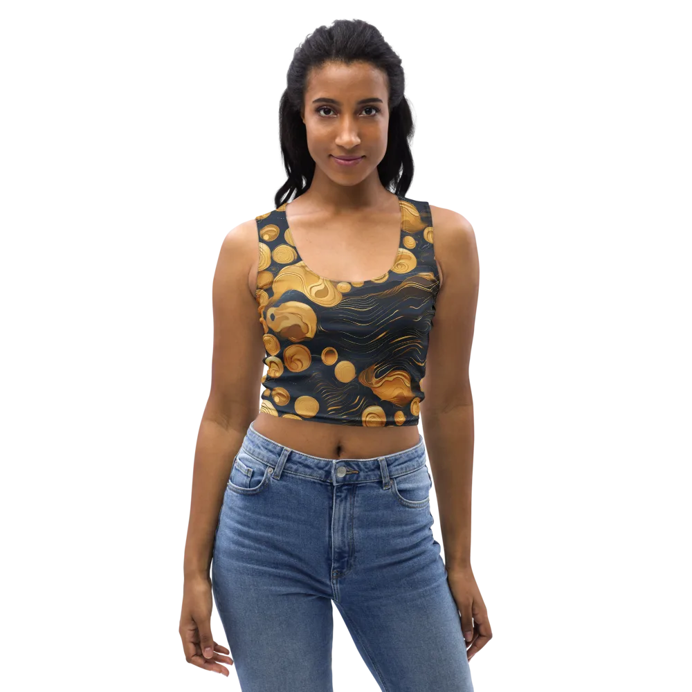 Midnight Aureate on Crop Top — Front