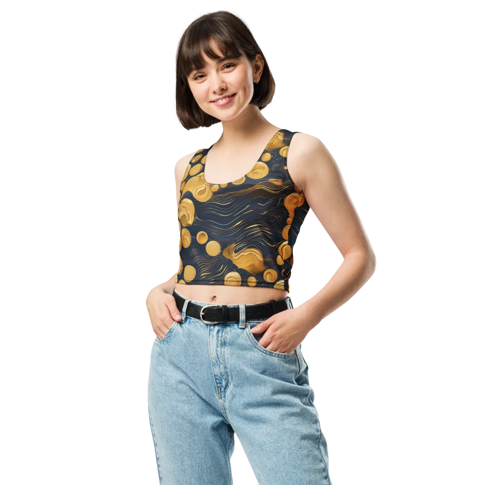 Midnight Aureate on Crop Top — Front
