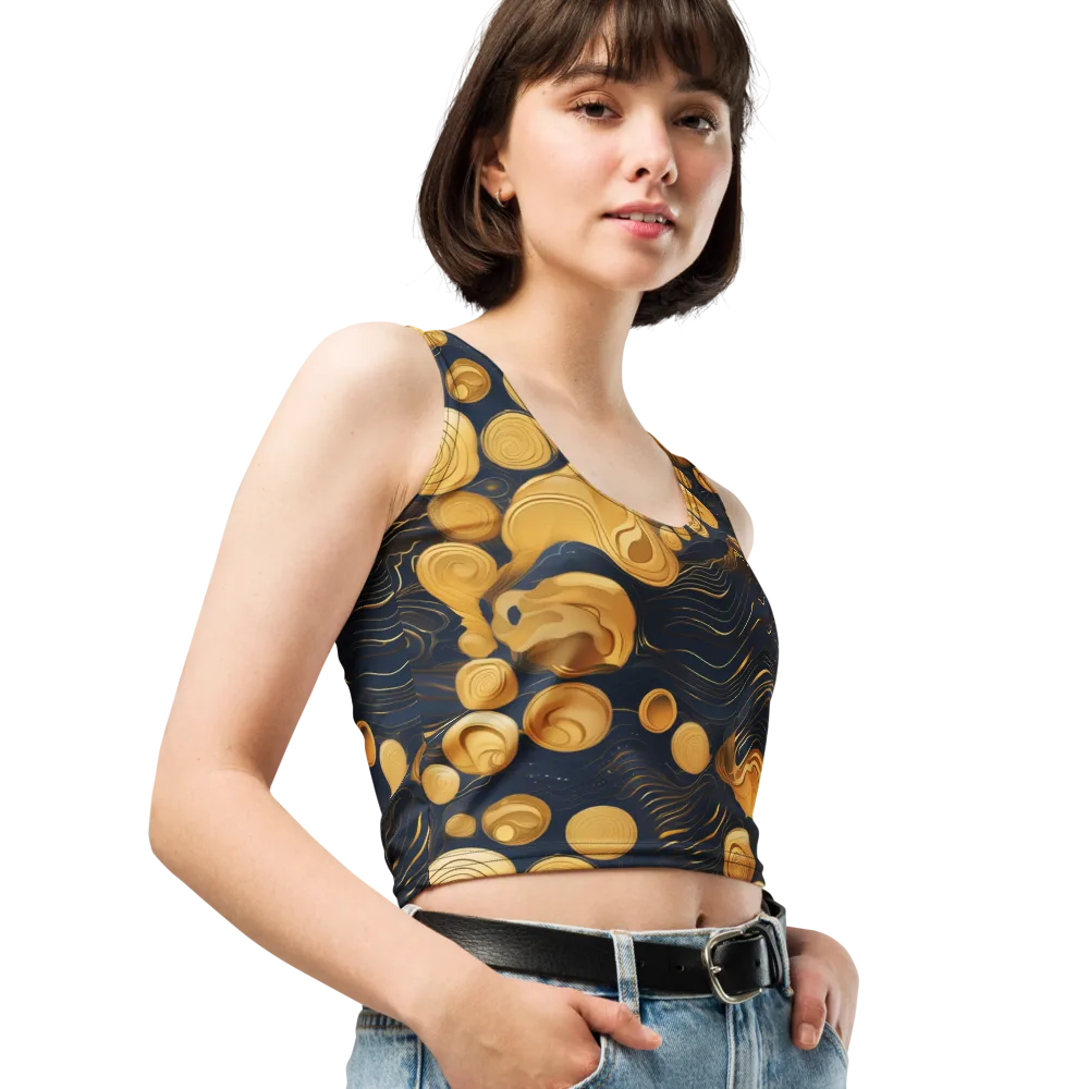 Midnight Aureate on Crop Top — Right Front