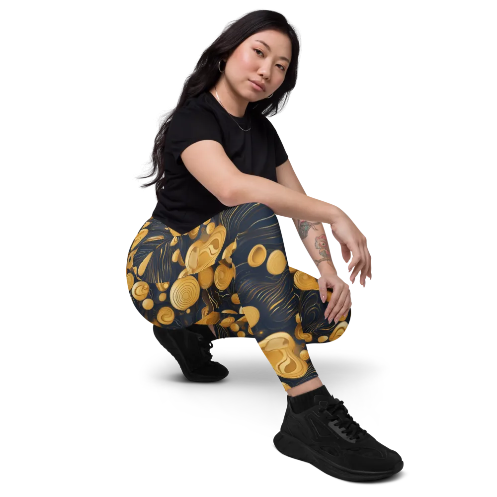 Midnight Aureate on Leggings with Pockets — Right Front