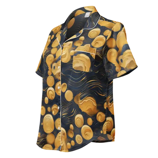 Midnight Aureate on a Women's Short Sleeve Pajama Top