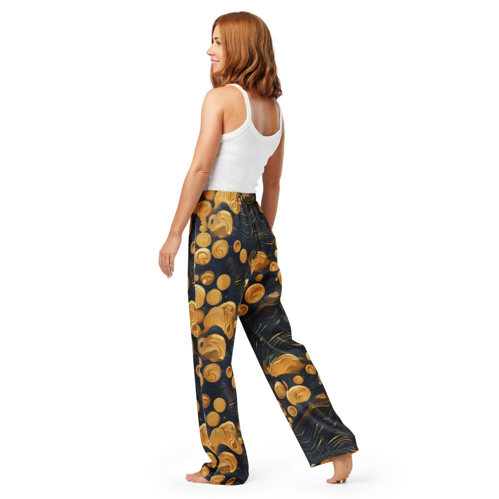 Midnight Aureate on Women's Pajama Pants — Back