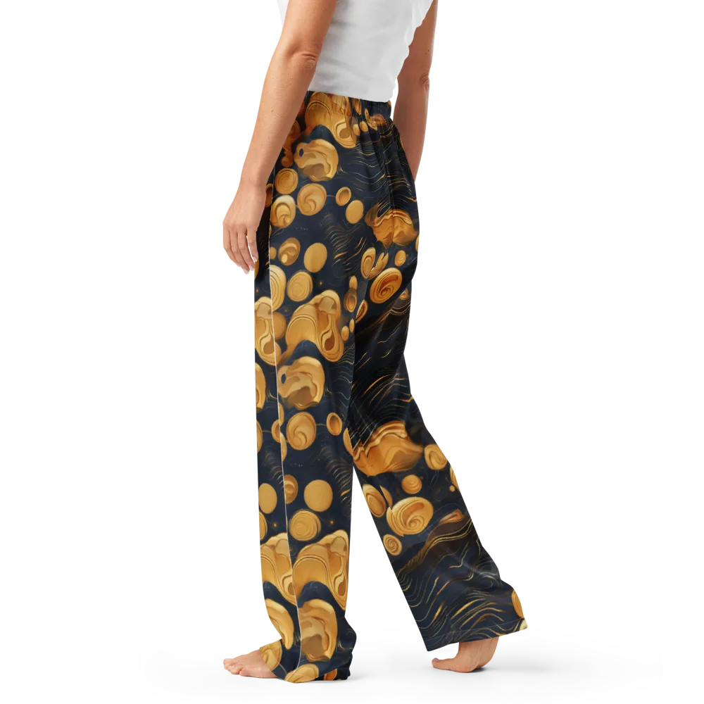 Midnight Aureate on Women's Pajama Pants — Left