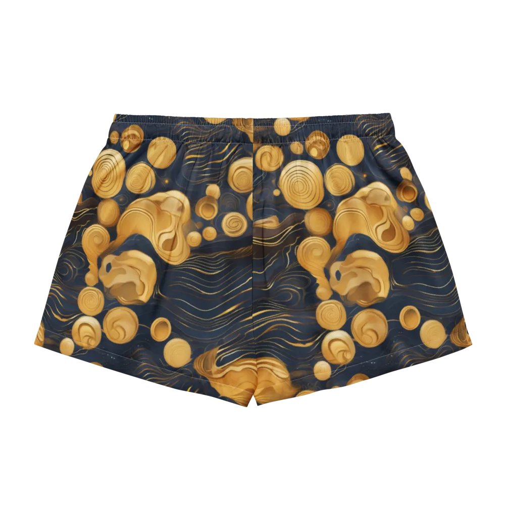 Midnight Aureate on Women's Pajama Shorts — Back