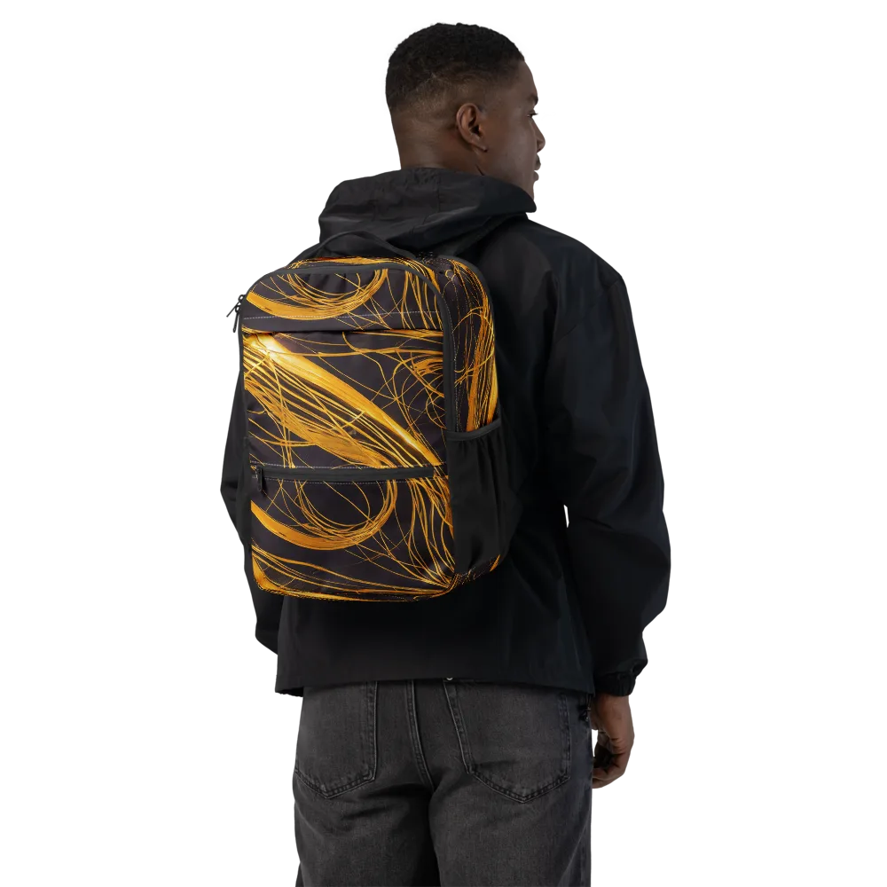 Molten Orbit on Utility Backpack — Back