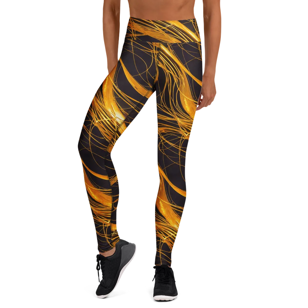 Molten Orbit on Yoga Leggings — Front