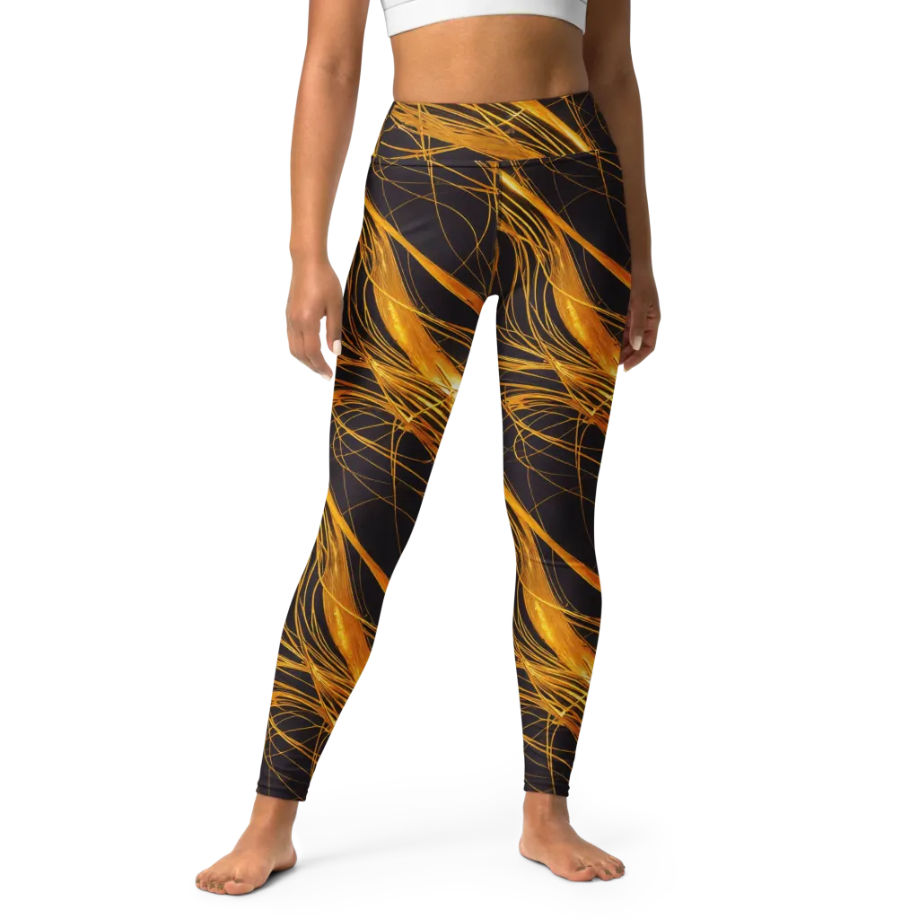 Molten Orbit on Yoga Leggings — Front