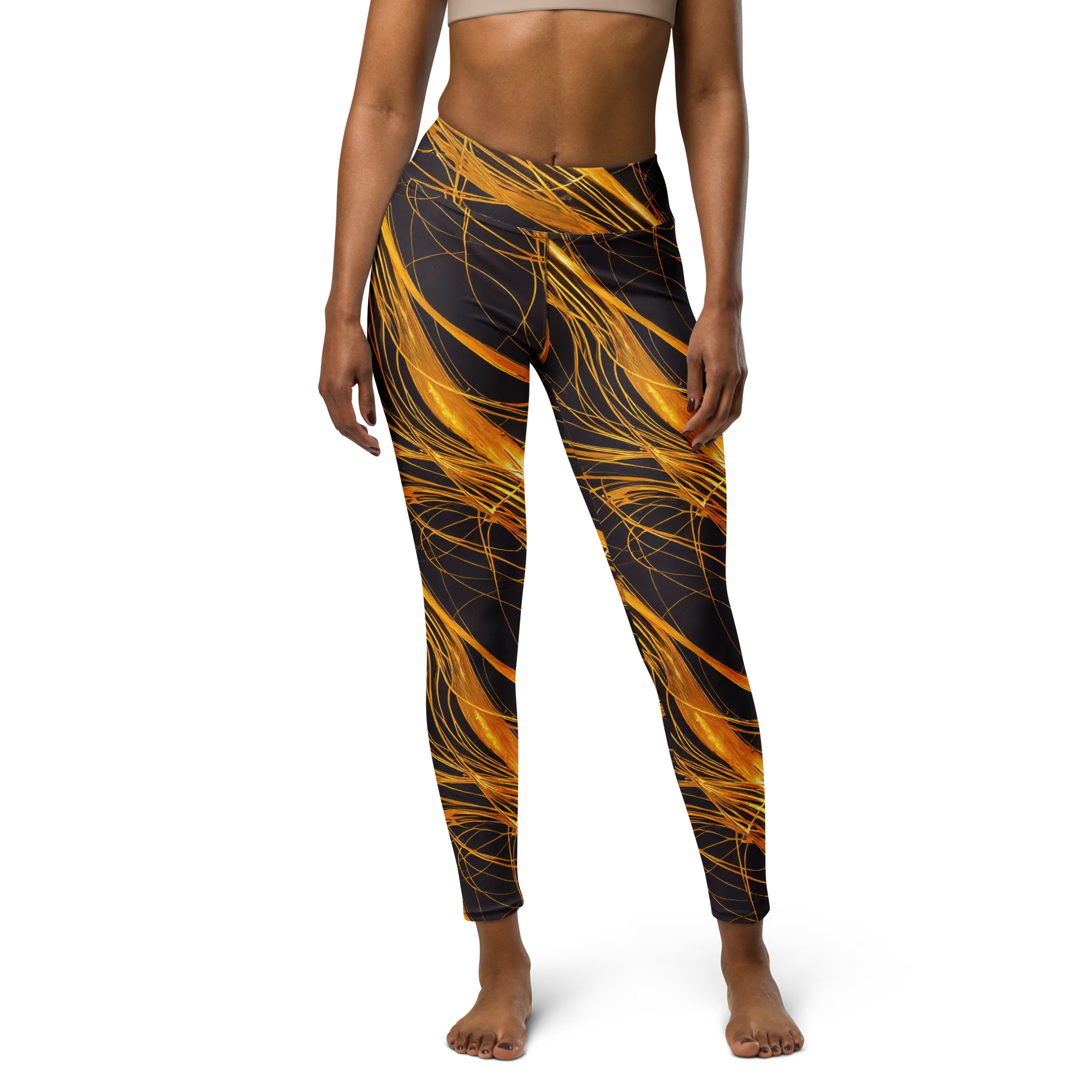 Molten Orbit on Yoga Leggings — Front