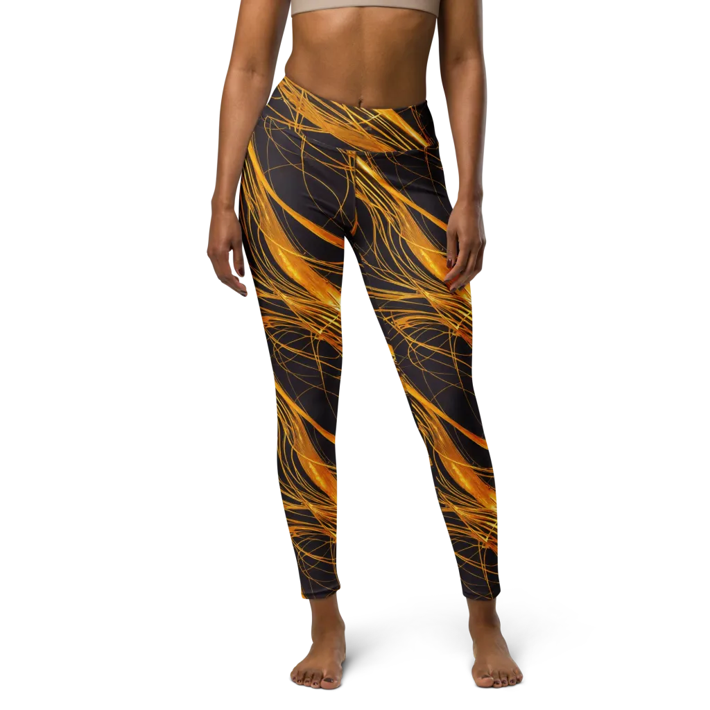 Molten Orbit on Yoga Leggings — Front