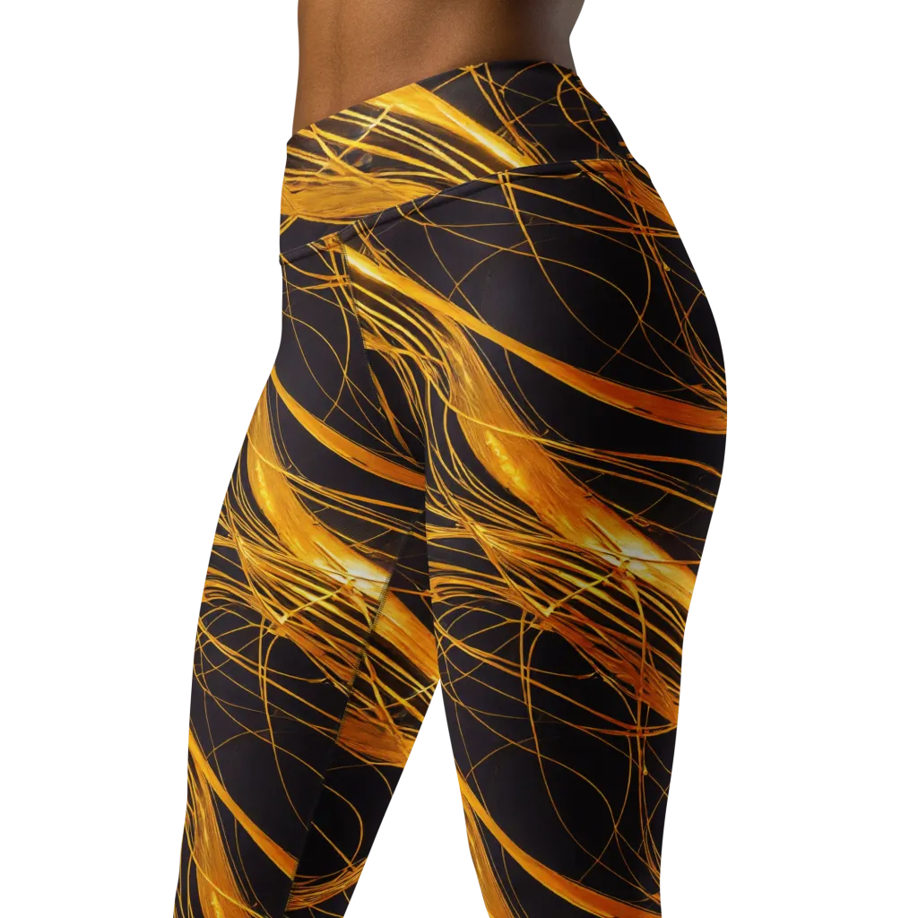 Molten Orbit on Yoga Leggings — Left Front
