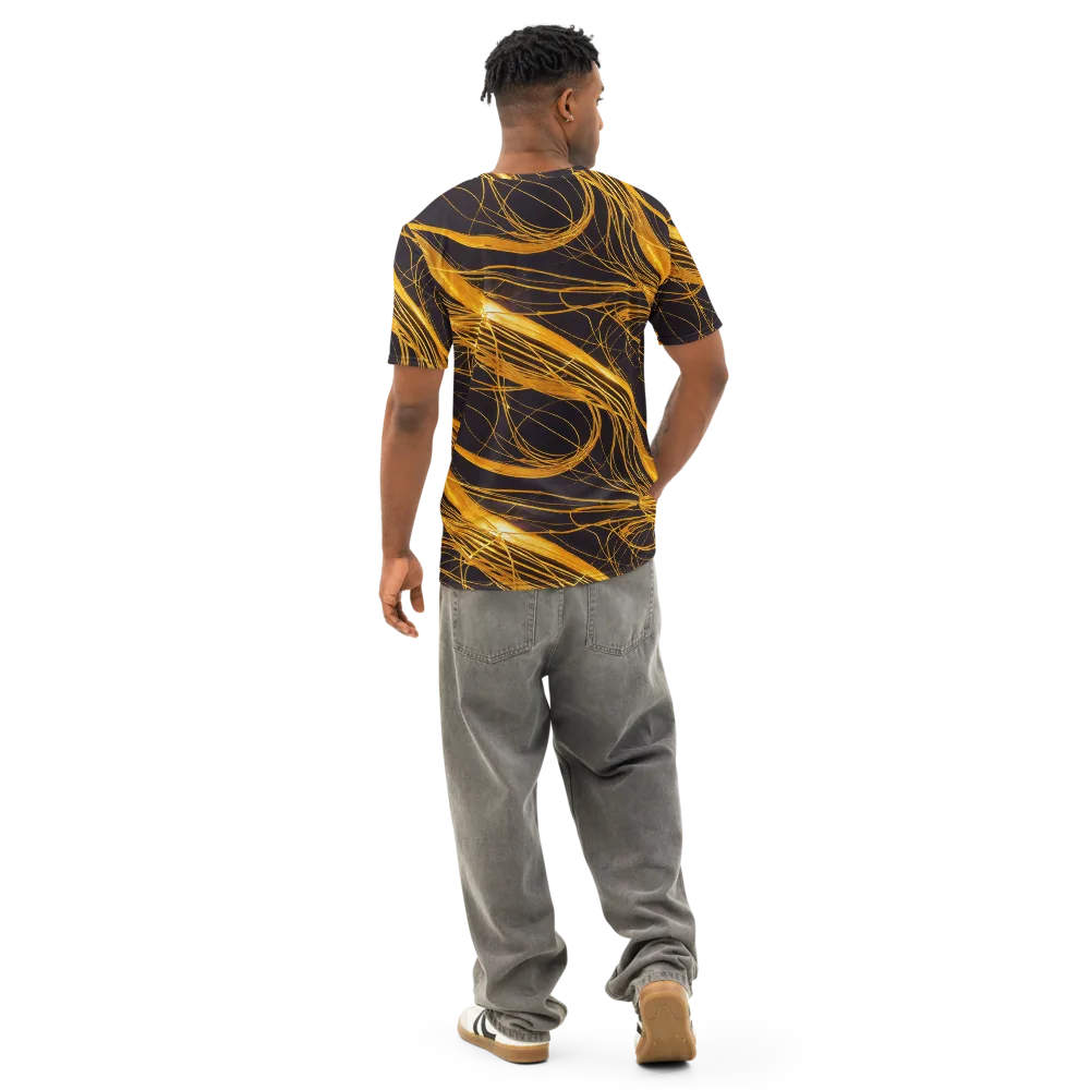 Molten Orbit on Men's Cotton Crew Neck T-Shirt — Back