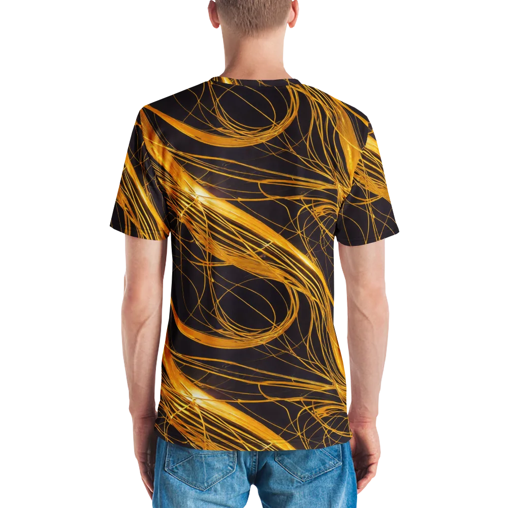 Molten Orbit on Men's Crew Neck T-Shirt — Back