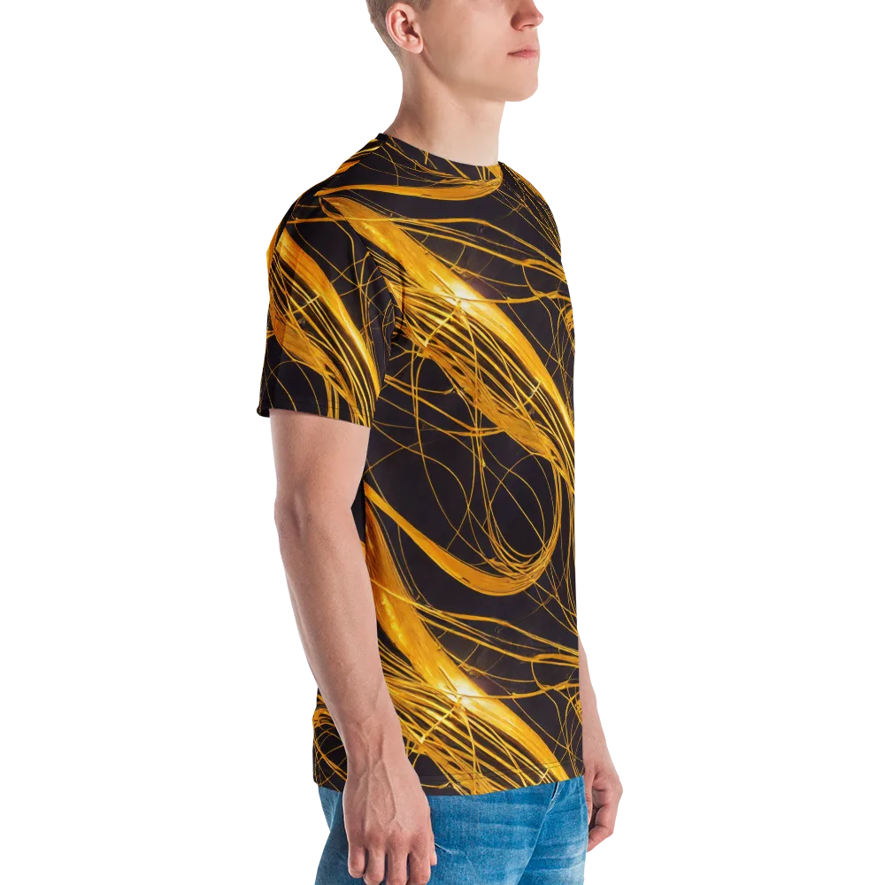 Molten Orbit on Men's Crew Neck T-Shirt — Right