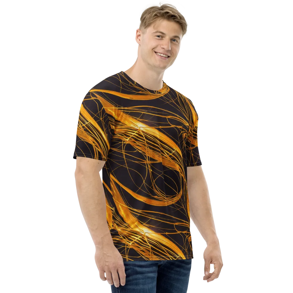 Molten Orbit on Men's Crew Neck T-Shirt — Right