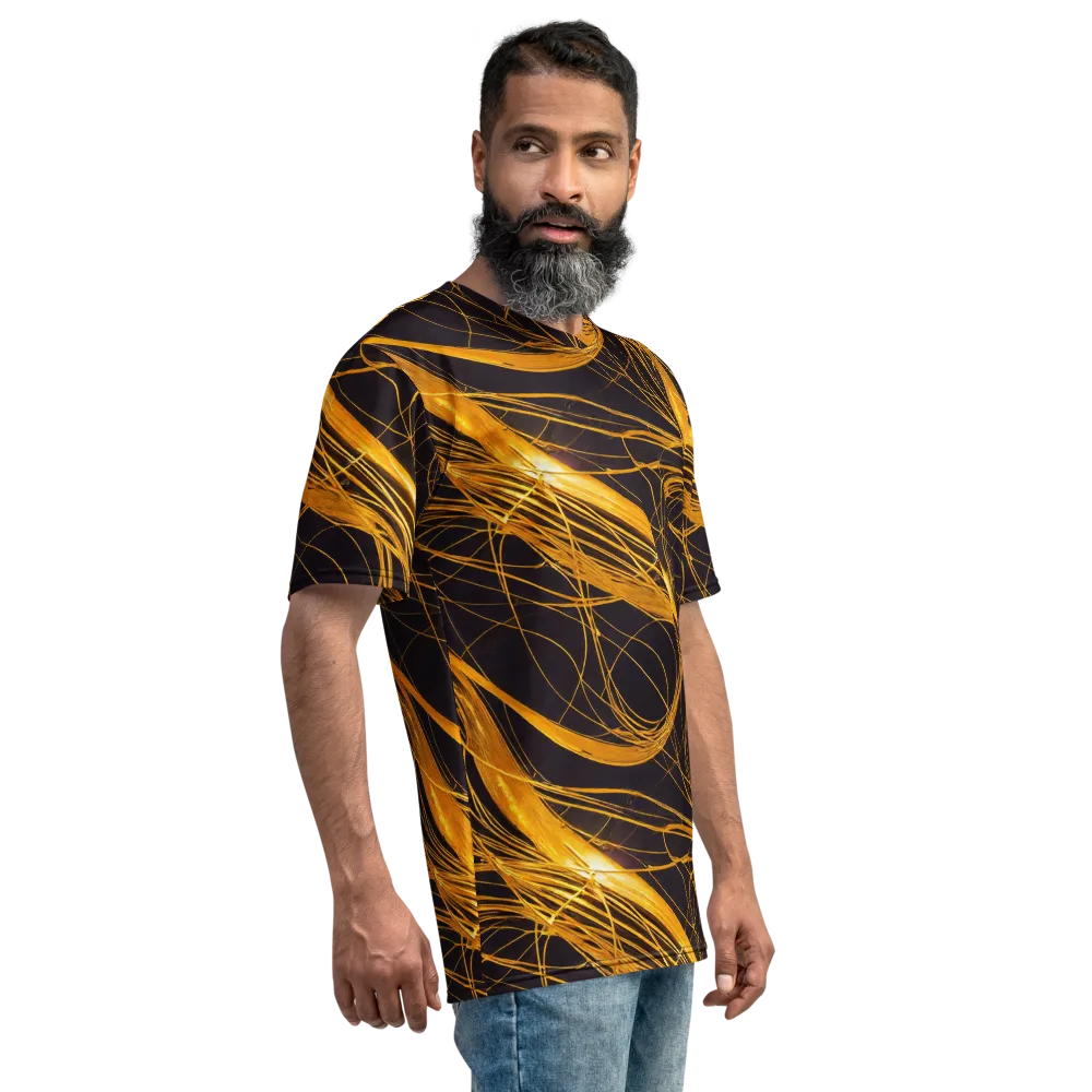 Molten Orbit on Men's Crew Neck T-Shirt — Right