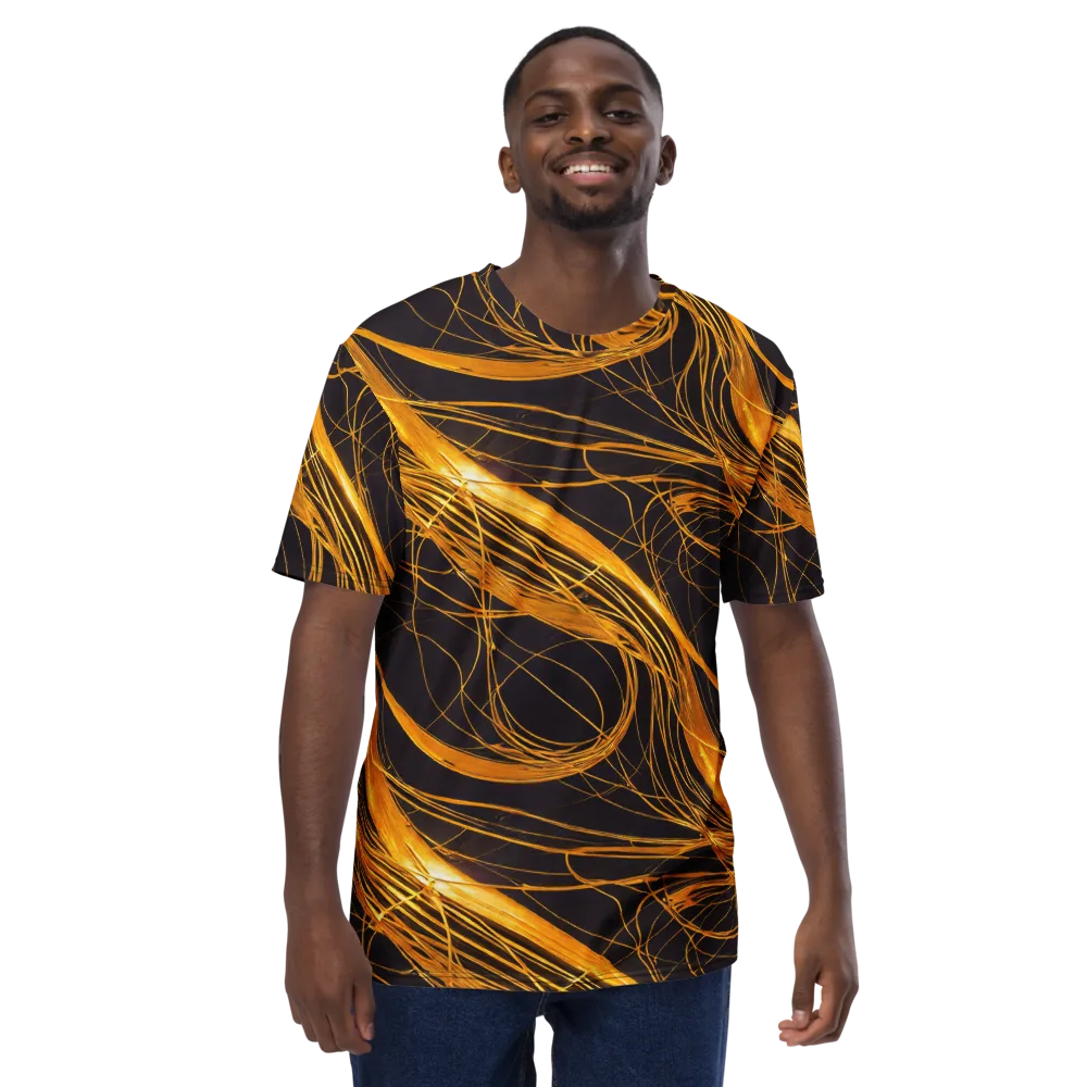 Molten Orbit on Men's Crew Neck T-Shirt — Front