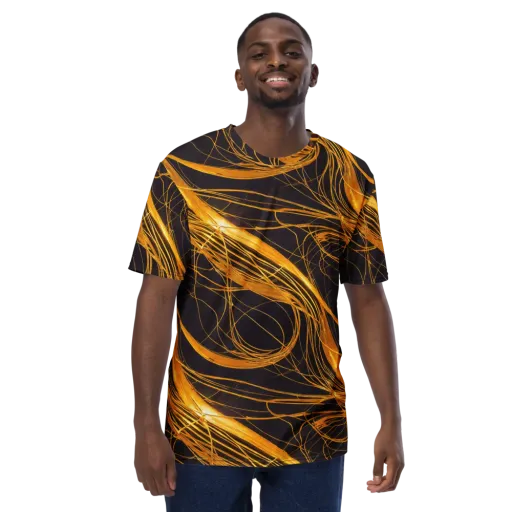 Molten Orbit on a Men's Crew Neck T-Shirt