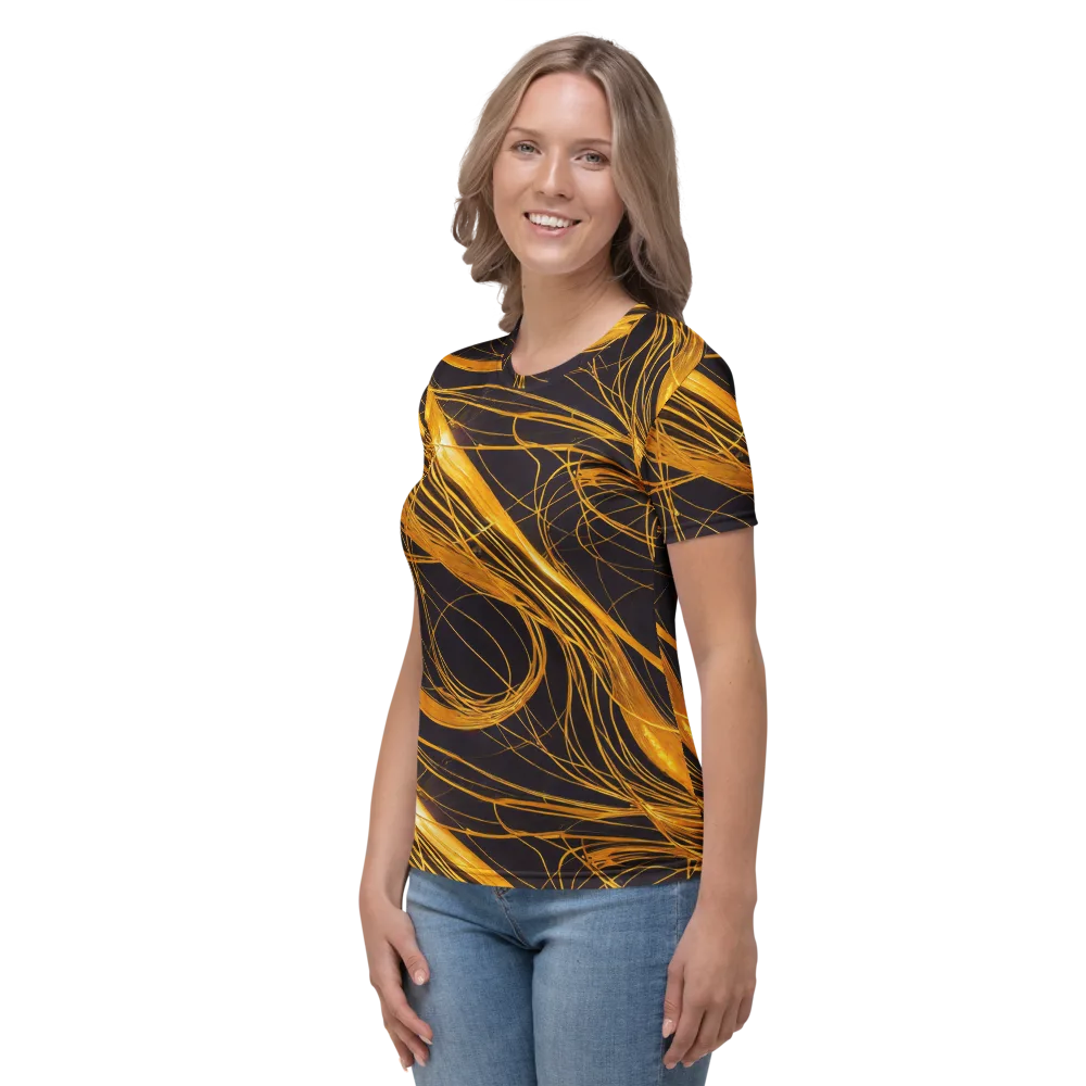 Molten Orbit on Women's Crew Neck T-Shirt — Left