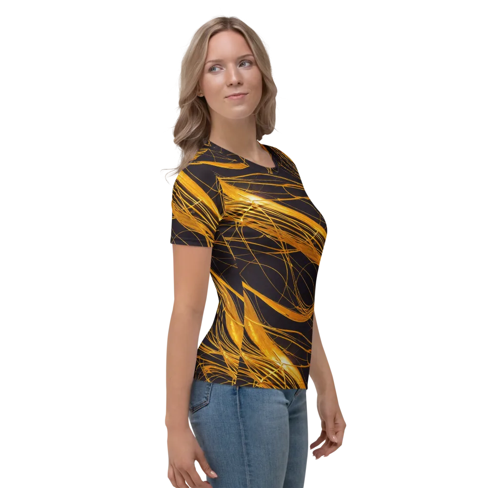 Molten Orbit on Women's Crew Neck T-Shirt — Right