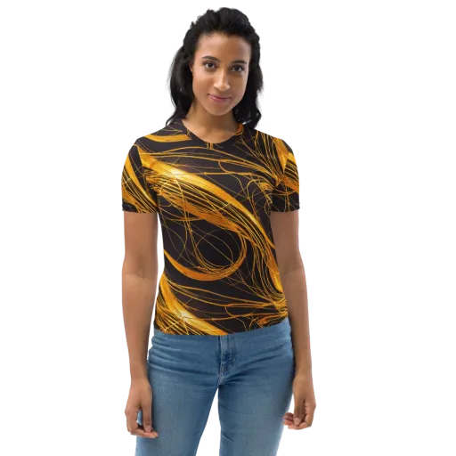 Molten Orbit on a Women's Crew Neck T-Shirt