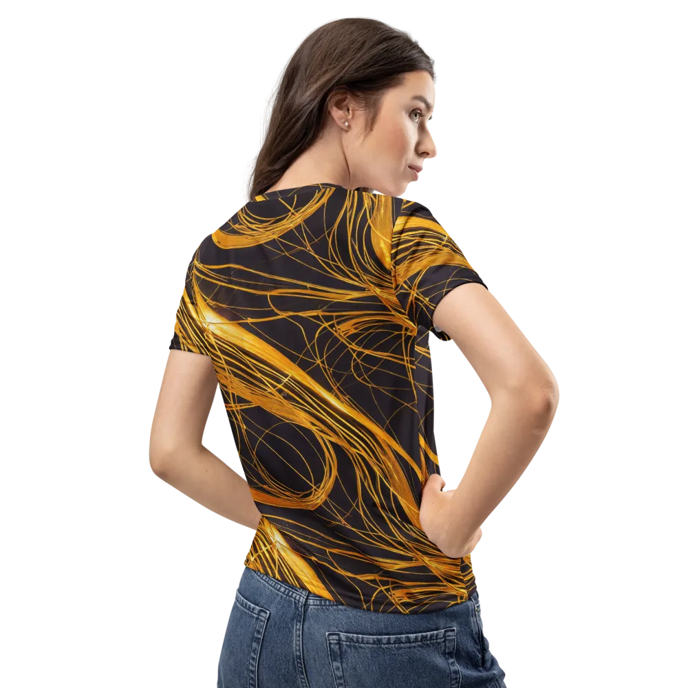 Molten Orbit on Women's Crew Neck T-Shirt — Back