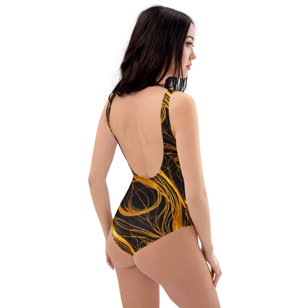 Molten Orbit on One-Piece Swimsuit — Right Back