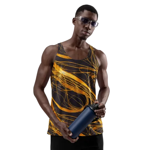 Molten Orbit on a Men's Tank Top