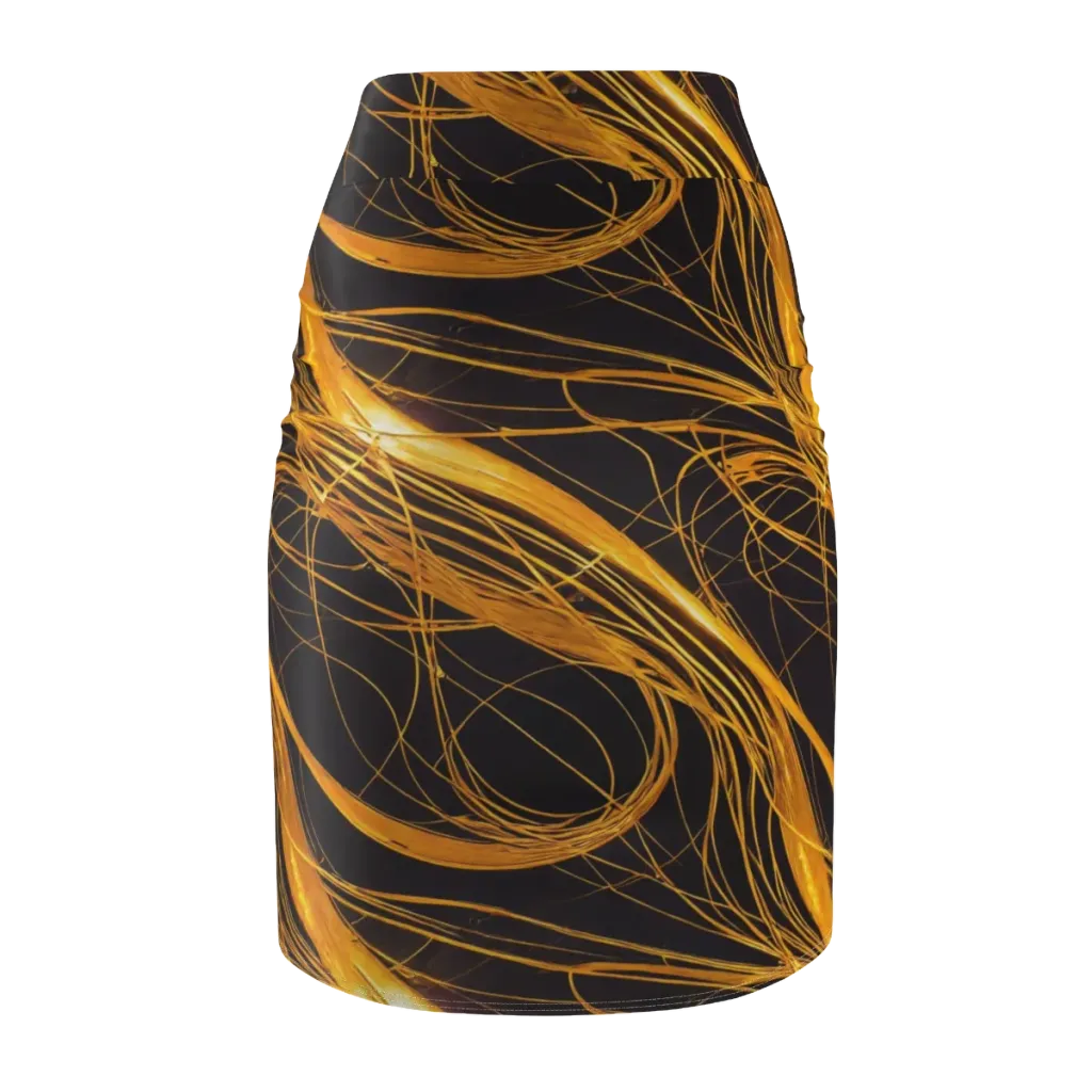 Molten Orbit on Pencil Skirt — Back